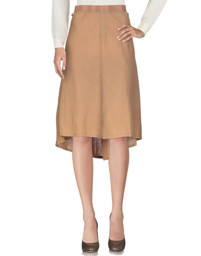 Shop James Perse 3/4 Length Skirts In Camel