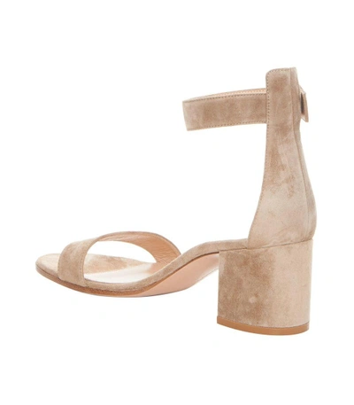 Shop Gianvito Rossi Nude Suede Heeled Sandal In Neutral