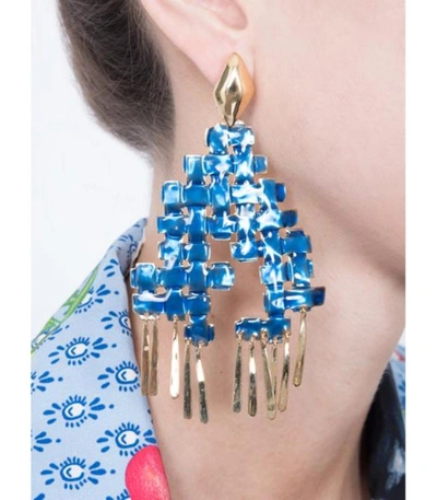 Shop Aurelie Bidermann Lhd X  Marella Pin Earrings In Blue