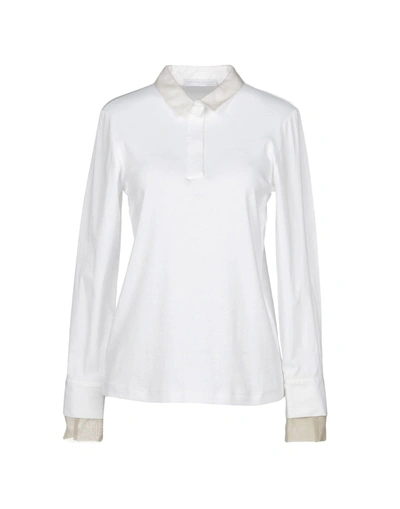 Shop Fabiana Filippi Polo Shirt In White