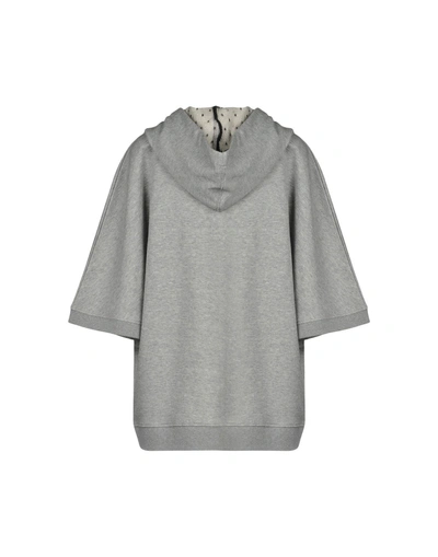 Shop Red Valentino Hooded Sweatshirt In Grey