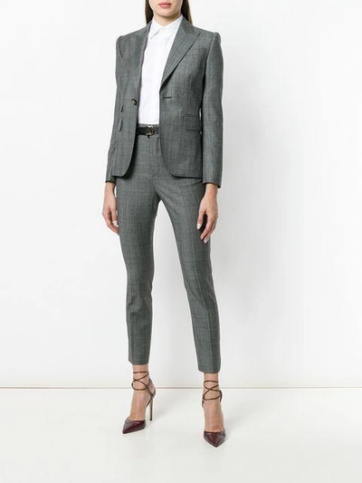 Shop Dsquared2 Checked Trouser Suit In Grey