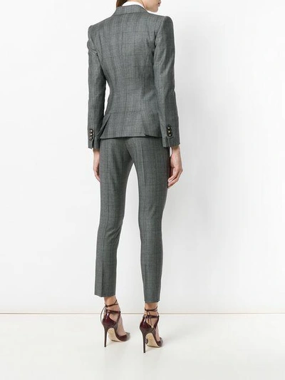 Shop Dsquared2 Checked Trouser Suit In Grey