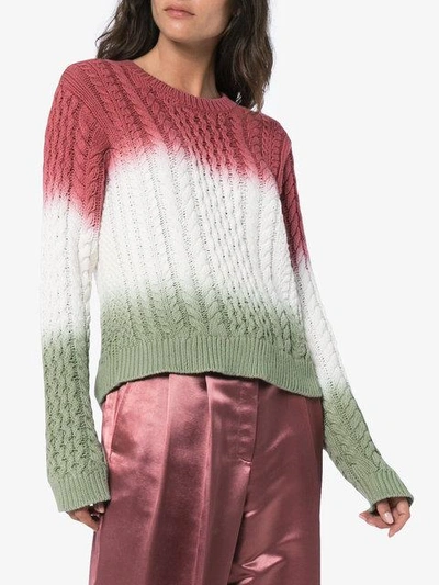 Shop Sies Marjan Britta Cotton Cable Knit Jumper In Dsdg Multicolor