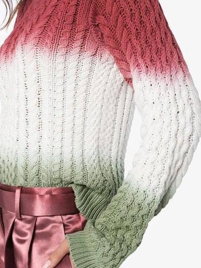Shop Sies Marjan Britta Cotton Cable Knit Jumper In Dsdg Multicolor