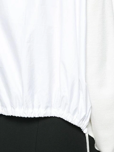 Shop Tibi Ruched Back Sweater - White