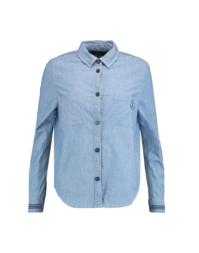 Shop 7 For All Mankind Denim Shirts In Blue