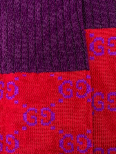Shop Gucci Gg Pattern Socks - Pink