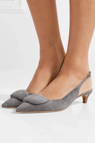 Shop Rupert Sanderson Misty Suede Slingback Pumps