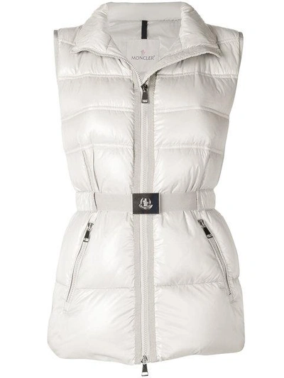 Shop Moncler Aigrette Padded Gilet - Neutrals