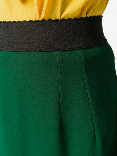 Shop Dolce & Gabbana Pencil Midi Skirt In Green