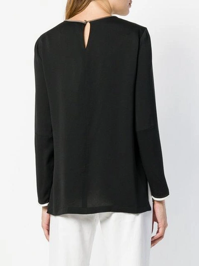 Shop Max Mara Long Sleeved Blouse - Black