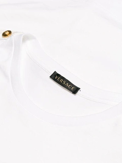 Shop Versace Logo Print Tank Top - White