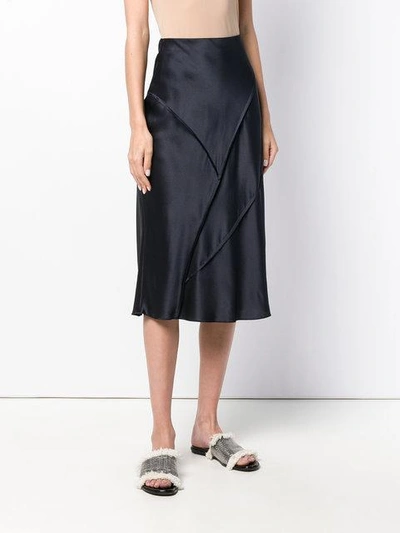 Vince raw-edge silk midi skirt cheap