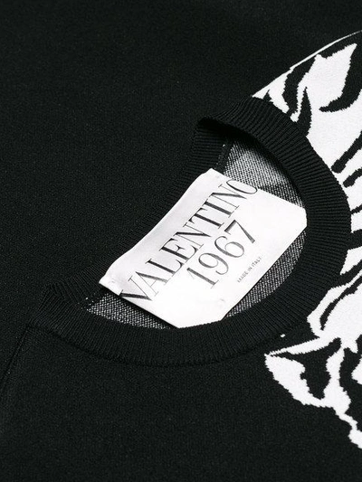 Shop Valentino Tiger Motif Dress - Black