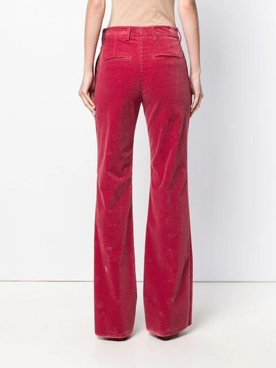 Shop Etro Velvet Corduroy Flares - Pink