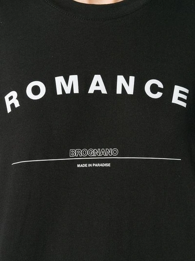 Shop Brognano Romance Print Tied T-shirt - Black