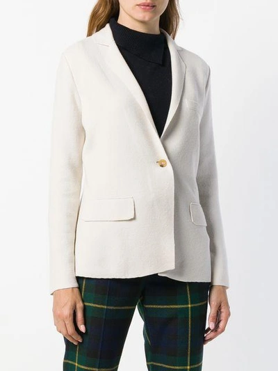 Shop Max Mara Single-button Blazer - White