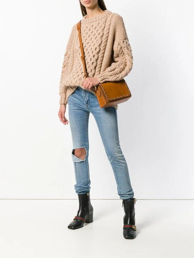 Shop I Love Mr Mittens Cable-knit Sweater - Brown