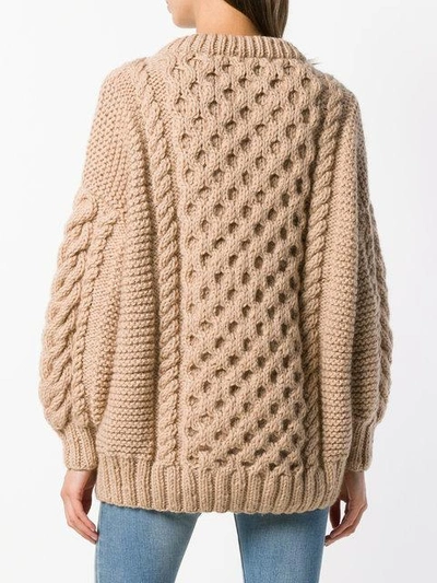 Shop I Love Mr Mittens Cable-knit Sweater - Brown