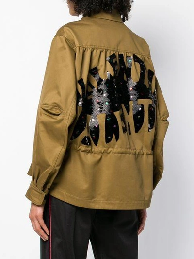Valentino Sequined Jacket In Green