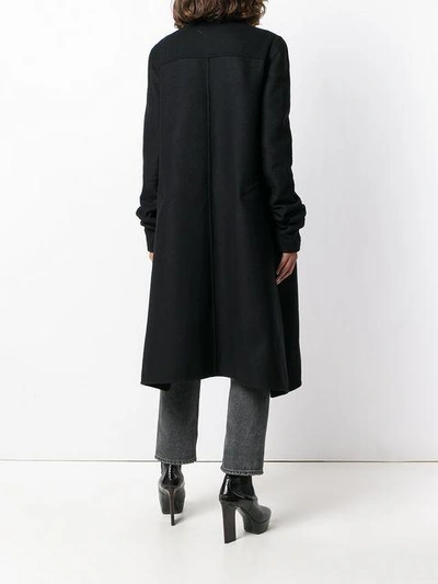 Shop Rick Owens Flared Double-breasted Coat In Black