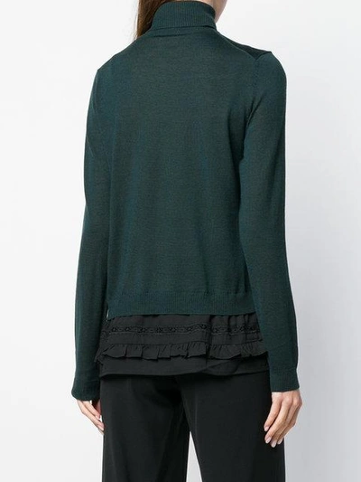 Shop P.a.r.o.s.h . Roll-neck Fitted Sweater - Green