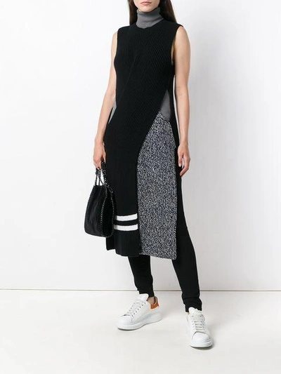 Shop Mrz Panelled Knit Dress In Black