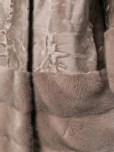 Shop Liska Mink Fur Coat In Grey