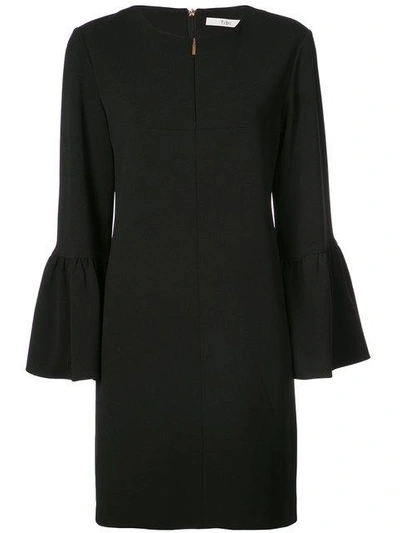 Shop Tibi Ruffle Sleeve Shift Dress - Black
