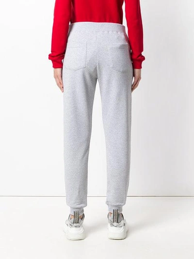 Shop Kenzo Drawstring Fitted Track Trousers In Grey