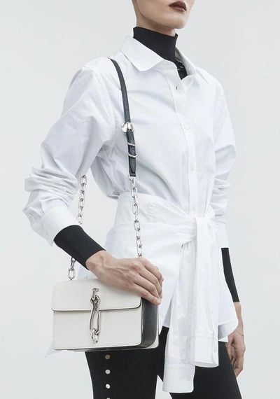 Shop Alexander Wang White Hook Medium Crossbody In Black/white