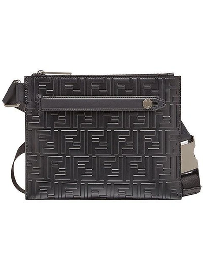 Shop Fendi Ff Motif Belt Bag In Black