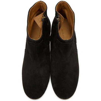 Shop Isabel Marant Black Suede Dicker Boots