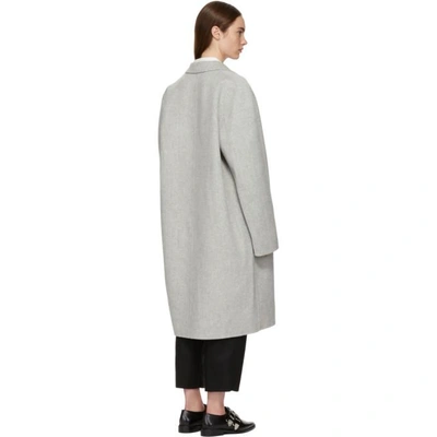 Shop Acne Studios Grey Avalon Coat In Grey Melang