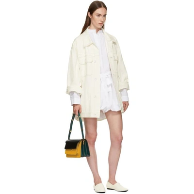 Shop Maison Margiela White Denim Jacket In 099 Off Wht