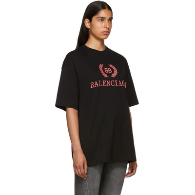Shop Balenciaga Black Oversized Classic Bb T-shirt