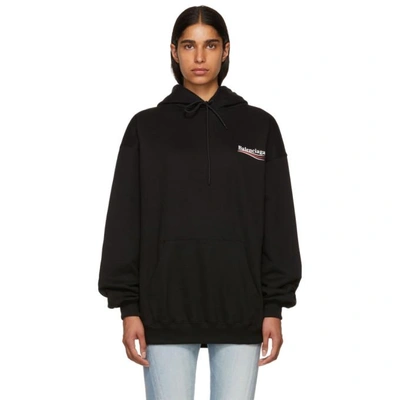 Shop Balenciaga Black Campaign Hoodie In 1000 Black