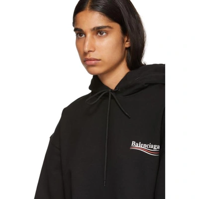 Shop Balenciaga Black Campaign Hoodie In 1000 Black