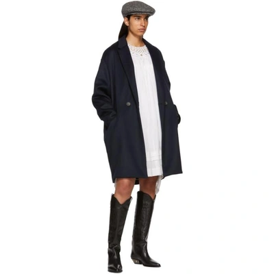 Shop Isabel Marant Navy Filipo Coat In 30mi Midnig
