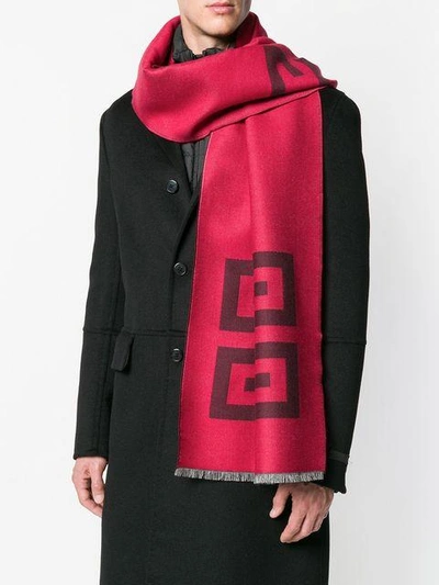 Shop Givenchy Double 4g Scarf - Pink