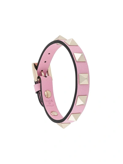 Shop Valentino Rockstud Strap Bracelet - Pink