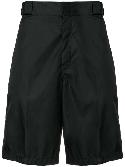 Shop Prada Concealed Front Shorts - Black