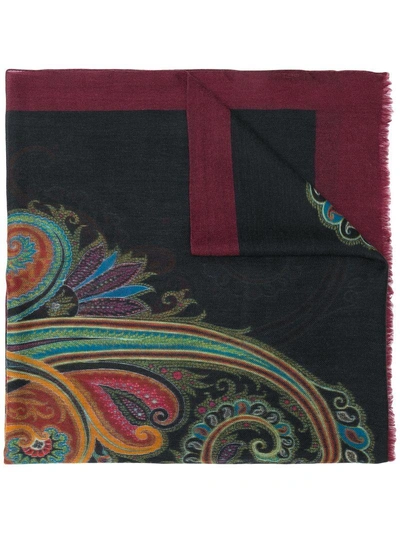 Shop Etro Paisley Scarf - Red
