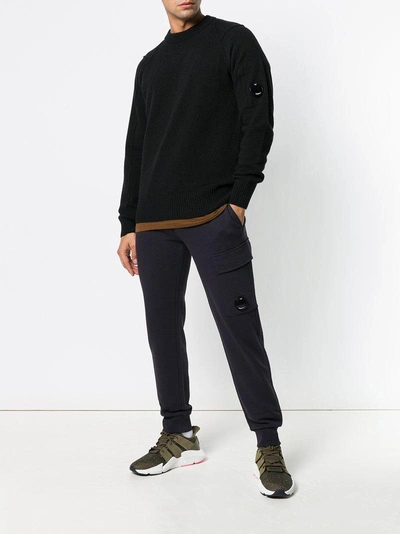 C.p. Company Cp Company Cargo Pocket Track Trousers - Blue In Blue