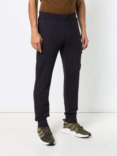 C.p. Company Cp Company Cargo Pocket Track Trousers - Blue In Blue