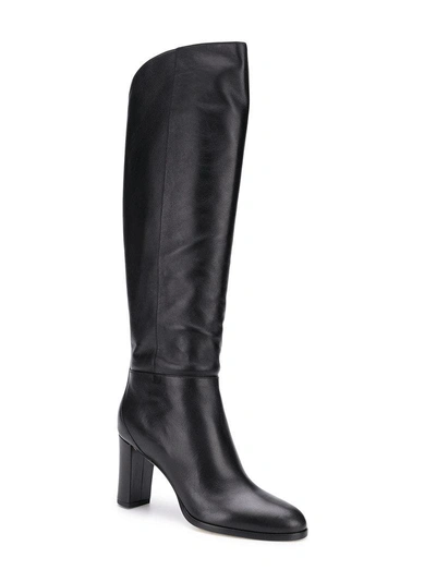 Shop Jimmy Choo Madalie Leather Boots In Black