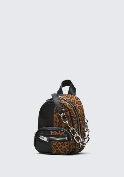 Shop Alexander Wang Attica Mini Backpack Crossbody In Leopard