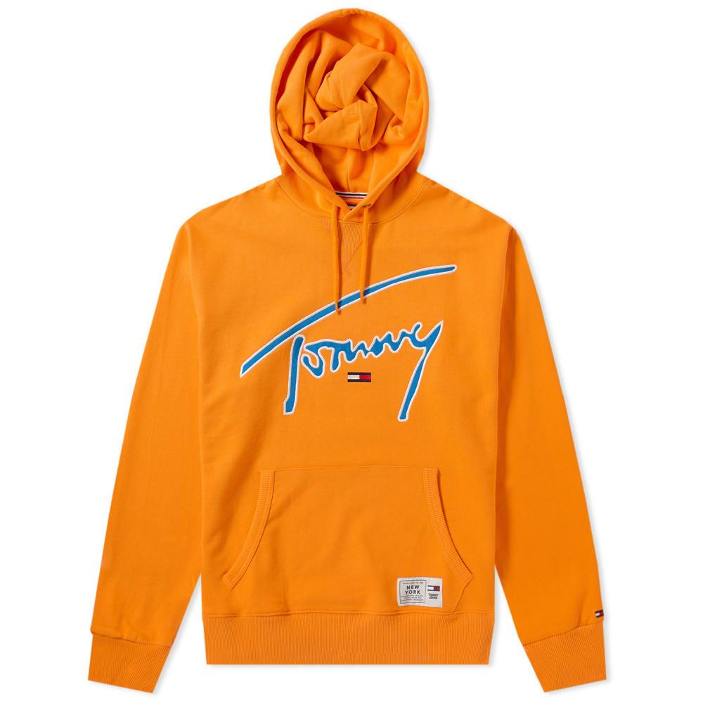 tommy jeans orange hoodie