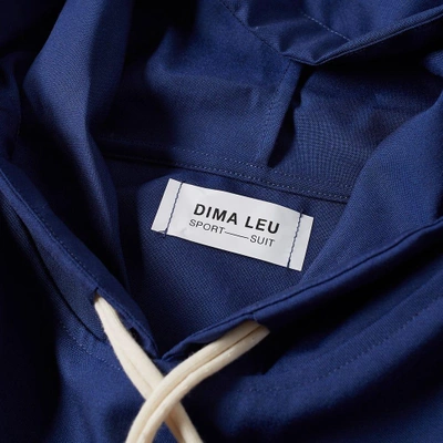 Shop Dima Leu Wool Hoody In Blue